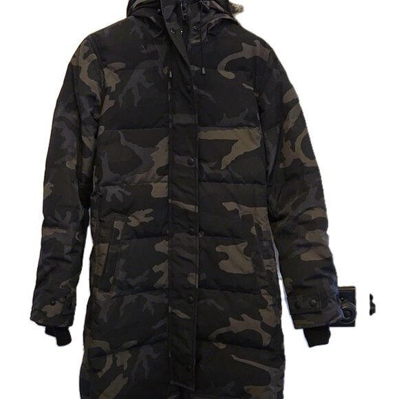 CANADA GOOSE BLACK LABEL SHELBOURNE PARKA COAT CAMO CAMOUFLAGE WOMEN'S SMALL - Picture 9 of 16